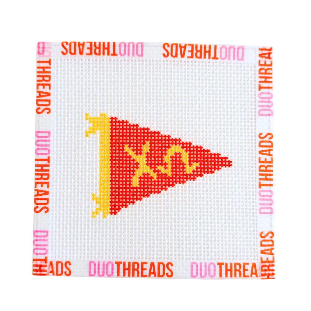 Sorority Knitted Pennant Needlepoint Canvas