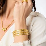 Cobblestone Stone Bangle, Green Cat's Eye