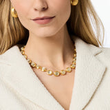 Cobblestone Tennis Necklace, Gold