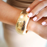 Thick Gold Statement Hinge Bangle