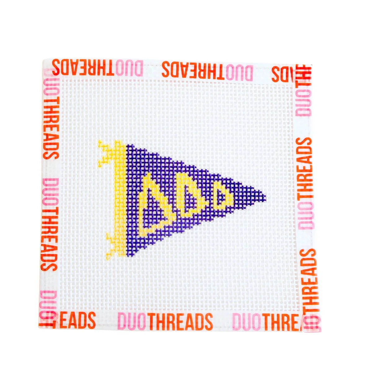 Sorority Knitted Pennant Needlepoint Canvas