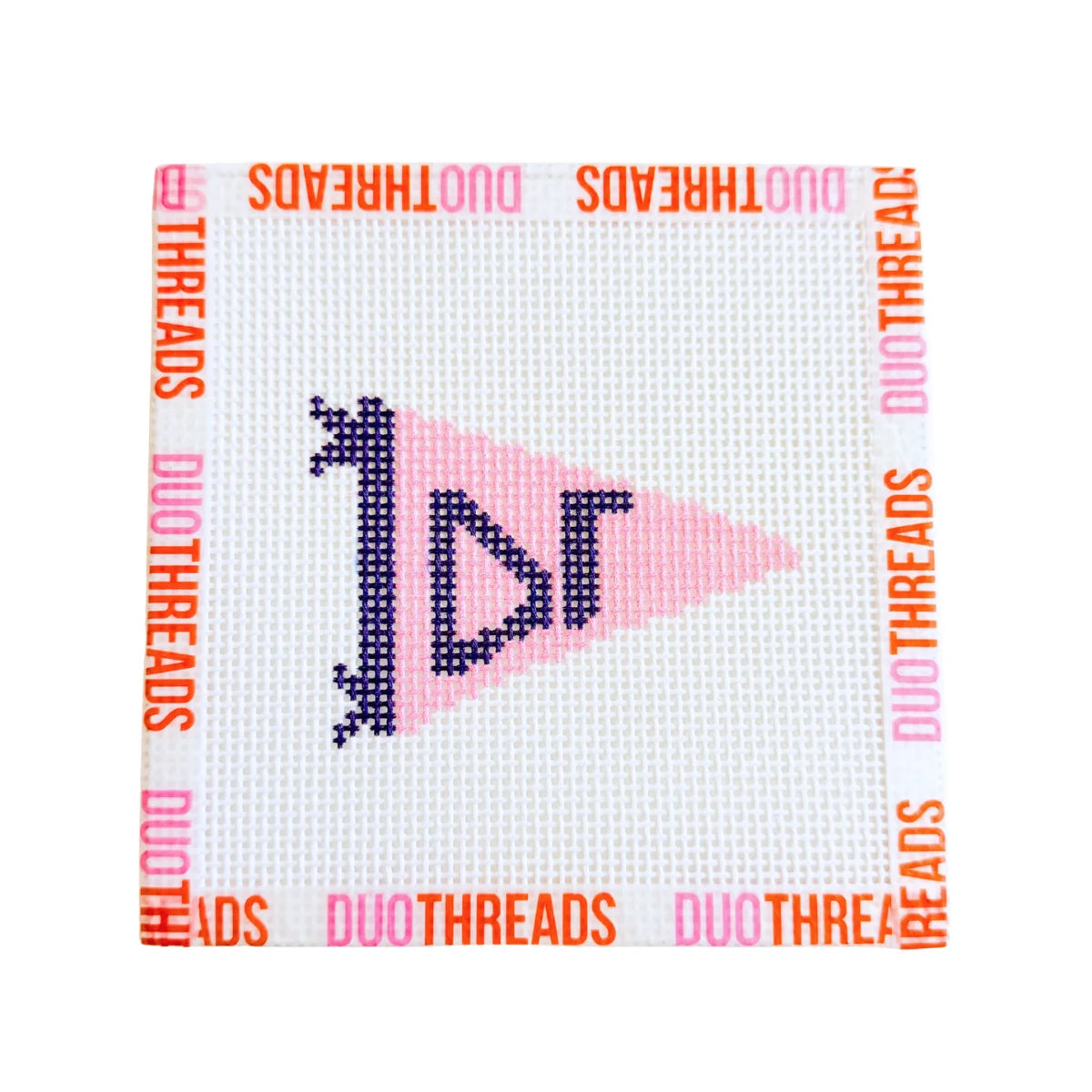 Sorority Knitted Pennant Needlepoint Canvas