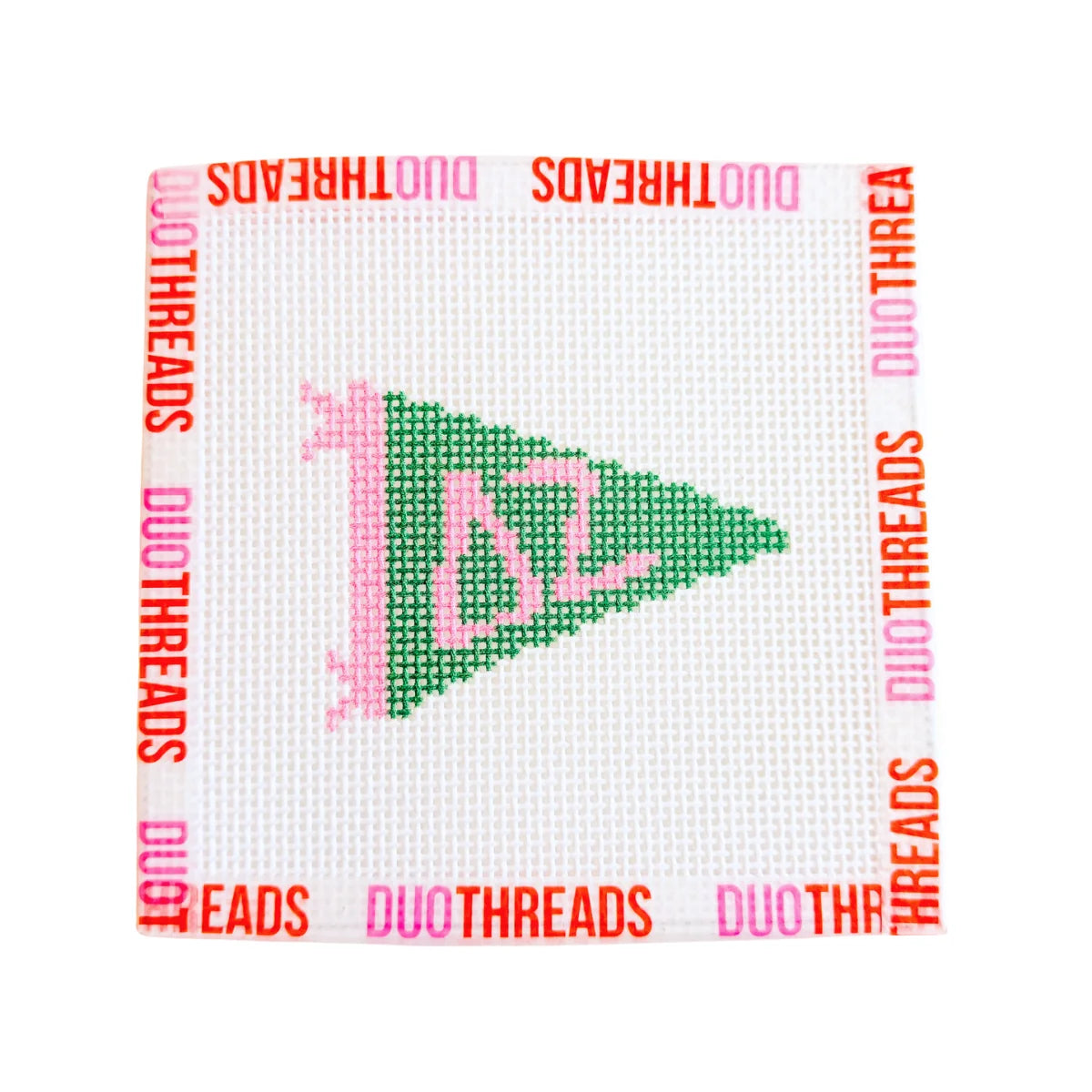 Sorority Knitted Pennant Needlepoint Canvas