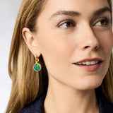 Essex Hoop & Charm Earring, Gold Mother of Pearl