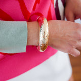 Gold Statement Hinge Bangle