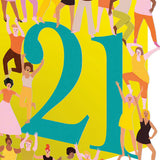 21 Dancers Greeting Card