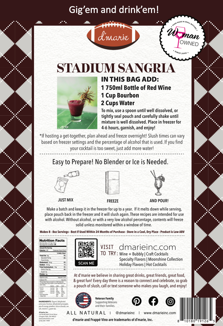 Stadium Sangria Craft Cocktail Slush Mix
