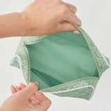Medium Toiletry Bag, Matcha Block Print