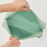 Large Toiletry Bag, Matcha Block Print