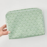 Large Toiletry Bag, Matcha Block Print