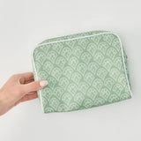 Medium Toiletry Bag, Matcha Block Print