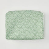 Large Toiletry Bag, Matcha Block Print