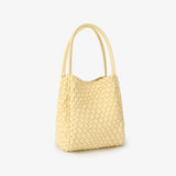 Hollace Woven Mini Tote, Butter