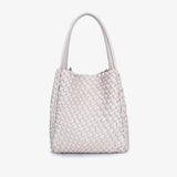 Hollace Woven Mini Tote, Cream