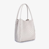 Hollace Woven Mini Tote, Cream