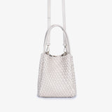 Hollace Woven Mini Tote, Cream