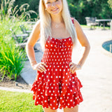 All Eyes On Me Romper, Red