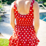 All Eyes On Me Romper, Red