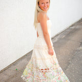 Creamsicle Bloom Midi Dress, Cream Multi