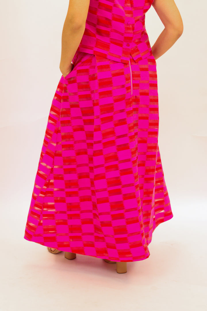 Milly Skirt, Sunset Stripe