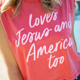 Love Jesus & America Tank, Red