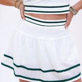 Lucky Me Skort, White/Green