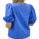 Penny Top, Blueberry Monogram