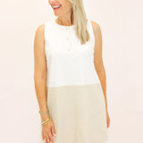 Twiggy Dress, Washed White