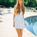 Love Letter to London Dress, Pond Sky Blue