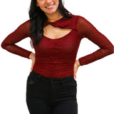 Ancira Bodysuit, Maroon