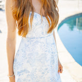 Love Letter to London Dress, Pond Sky Blue