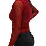 Ancira Bodysuit, Maroon