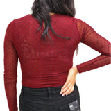 Ancira Bodysuit, Maroon
