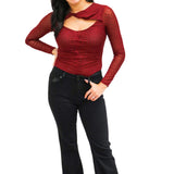 Ancira Bodysuit, Maroon