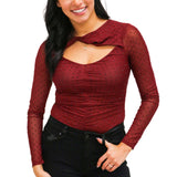 Ancira Bodysuit, Maroon
