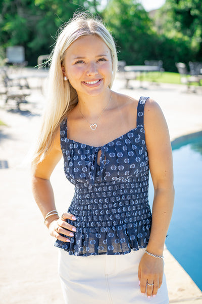 Blue My Mind Top, Navy