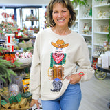 Cowboy Nutcracker Sweatshirt, Beige