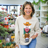 Cowboy Nutcracker Sweatshirt, Beige