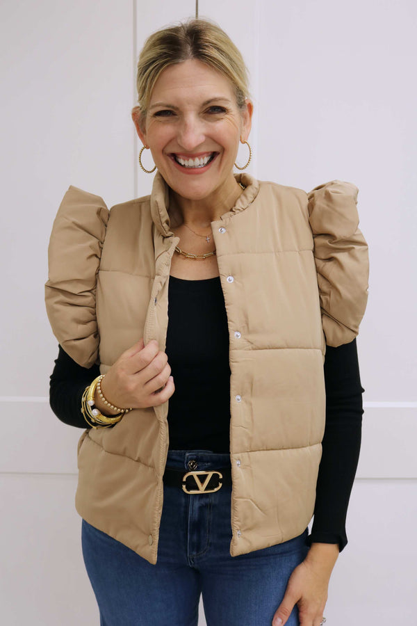In The Wild Puffer Vest, Camel