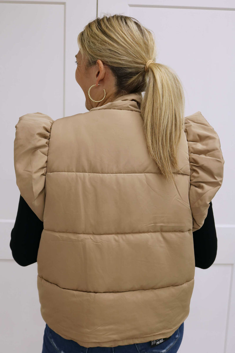 In The Wild Puffer Vest, Camel
