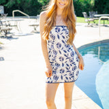 Drift to Sea Dress, Navy/Cream