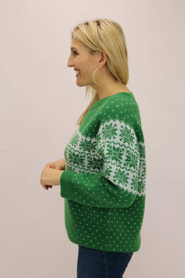 Christmas Snow Sweater, Green