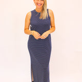 SPANX AirEssentials® Sleeveless Maxi, Navy Crew Stripe