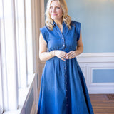 Spring Into Denim Midi Dress