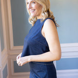 Chantal Top, Navy Saddle
