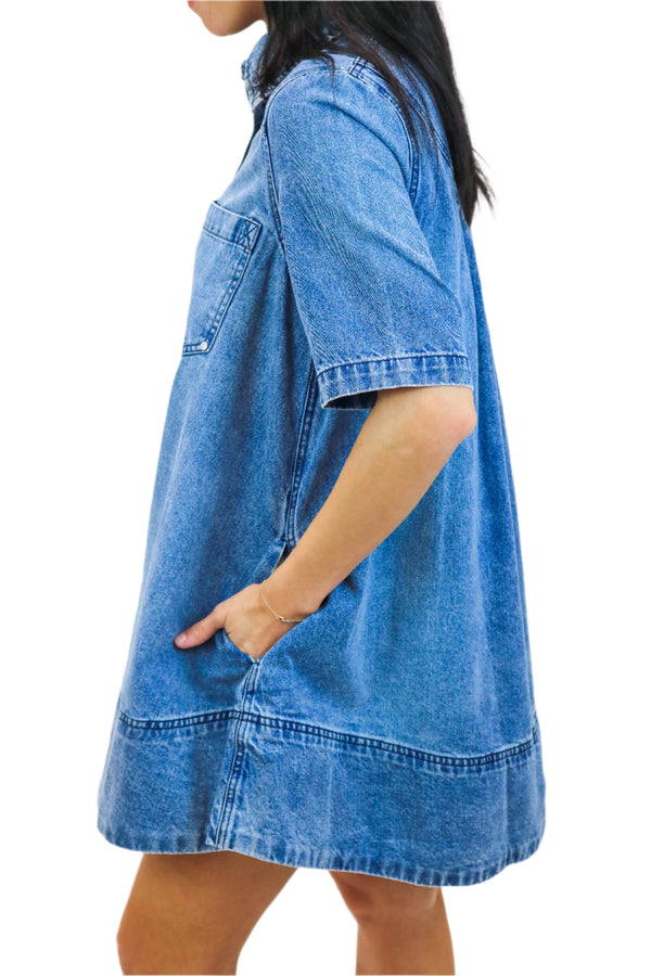 Night On The Town Satin Dress, Blue