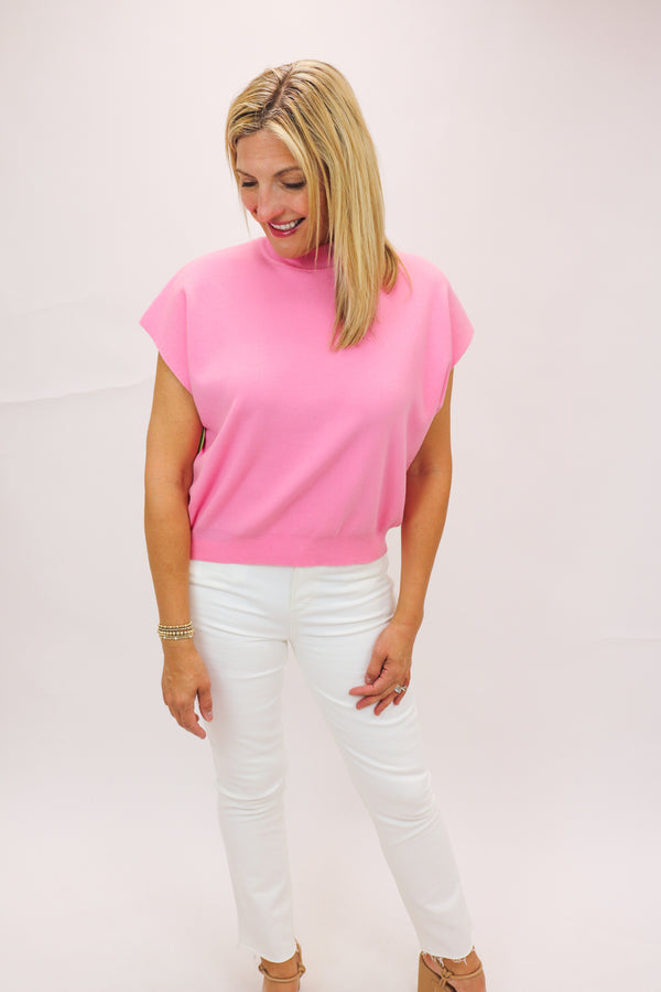 Everyday Chic Sweater Top, Baby Pink