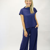 Tillie Top Lightweight Jude Cloth, Navy