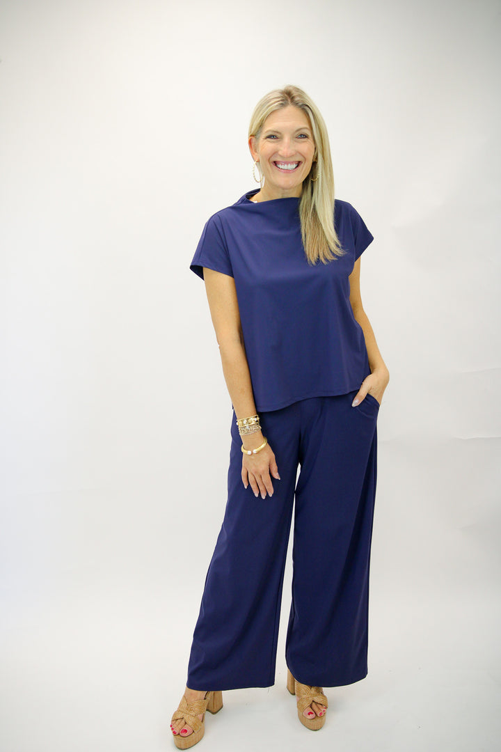 Tillie Top Lightweight Jude Cloth, Navy