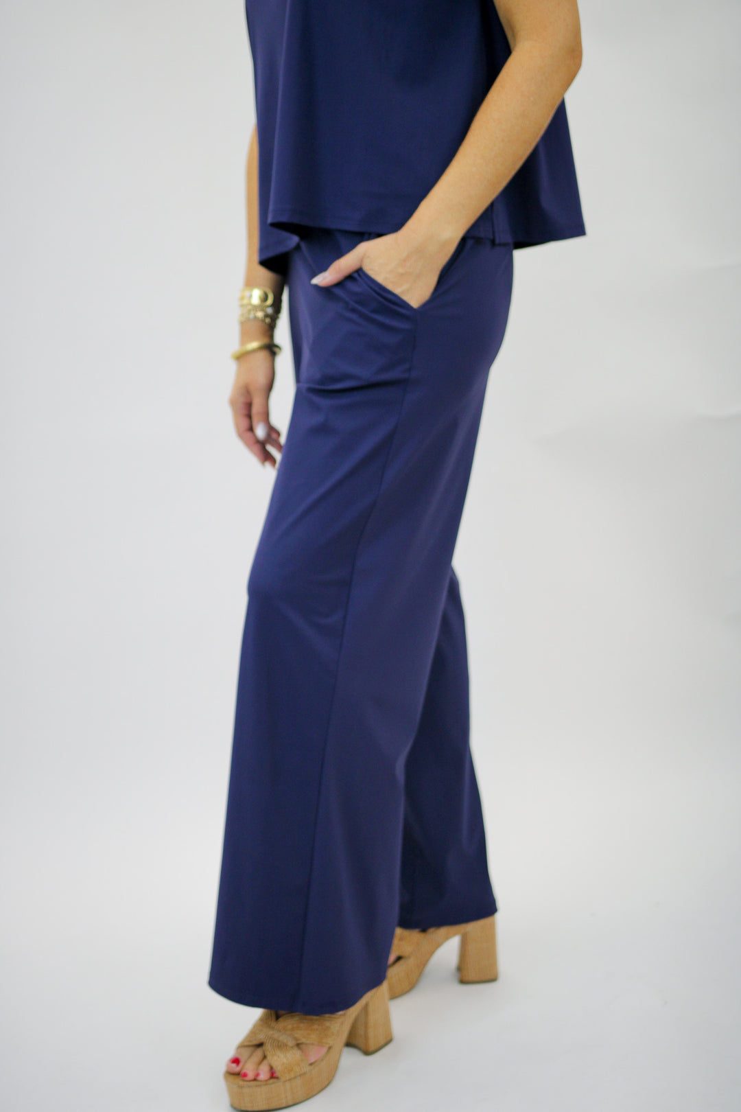 Nicolette Pant Lightweight Jude Cloth, Navy